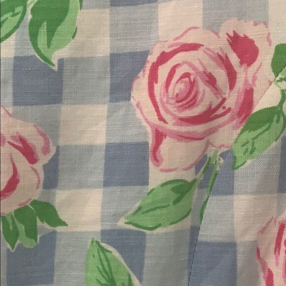 LILLY PULITZER FLORAL LINEN DRESS‎ SIZE 4 - Picture 5 of 11